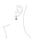 Фото #3 товара Romantic Bridal Statement Infinity 5 CT AAA CZ Blue Simulated Aquamarine Halo Teardrop Dangle Chandelier Earrings For Women Bridesmaid