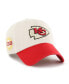 Men's '47 Cream, Red Kansas City Chiefs Sidestep Clean Up Adjustable Hat