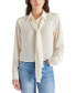 ფოტო #1 პროდუქტის Women's Noelle Tie-Neck Long-Sleeve Blouse