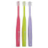 Фото #3 товара Brilliant, Child Toothbrush, 2- 5 Years, Pink, Yellow, Purple, 3 Toothbrushes