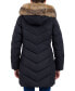 ფოტო #2 პროდუქტის Women's Bibbed Faux-Fur-Trim Hooded Puffer Coat