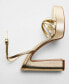 Фото #4 товара Women's Metallic Platform Sandals