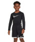 Фото #1 товара Футболка для малышей Nike Pro Warm с длинным рукавом и принтом логотипа