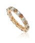 ფოტო #1 პროდუქტის Suzy Levian Sterling Silver Cubic Zirconia Alternating Brown & White Eternity Band Ring