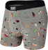 Фото #1 товара SAXX Bokserki męskie SAXX VIBE BOXER BRIEF GREY SUSHI DOOBIE DOO M