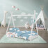 Kinderbett Tipi 70x140 cm Weiß
