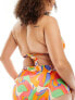 Фото #5 товара ASOS DESIGN Curve mix and match high waist bikini bottom in vibrant abstract print