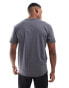 Hollister micro logo relaxed fit cooling t-shirt in charcoal