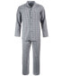 ფოტო #1 პროდუქტის Men's Triple Window Check Pajama Set, Created for Macy's