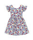 Girls Chambray Dress Toddler to Big Kid Sizes (2T - 14-16) Blue, hello kitty, 6 - фото #1