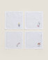 Фото #3 товара Embroidered napkin (pack of 4)