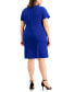 Фото #2 товара Plus Size Cross-Front Sheath Dress