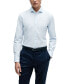 Фото #1 товара Men's Easy-Iron Structured Stretch Cotton Slim-Fit Dress Shirt