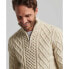 Фото #3 товара Свитер из шерсти с кабельным узором Superdry Vintage Jacob Henley Half Zip Sweater