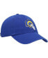 ფოტო #4 პროდუქტის Men's Royal Los Angeles Rams Clean Up Legacy Adjustable Hat