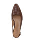 Brown Croc Embossed Faux Leather