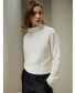 Фото #3 товара Women's Classic Cable Knit Turtleneck Sweater
