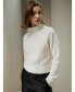 ფოტო #3 პროდუქტის Women's Classic Cable Knit Turtleneck Sweater