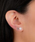 ფოტო #2 პროდუქტის 2-Pc. Cubic Zirconia Cluster & Bar Stud Earrings in Sterling Silver, Created for Macy's