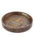 Heritage Collection Monogram Mango Wood Round Tray