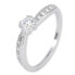 Фото #1 товара Glittering ring made of white gold with crystals 229 001 00830 07