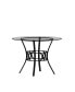 Фото #1 товара 42" Round Glass Dining Table With Metal Frame