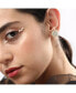 ფოტო #2 პროდუქტის Women's Checkered Stud Earrings