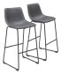Фото #2 товара 39" each, Set of 2 Steel, Polyurethane Smart Bar Chair