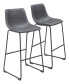 39" each, Set of 2 Steel, Polyurethane Smart Bar Chair