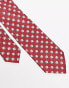 Фото #3 товара ASOS DESIGN tie with playing card print in red