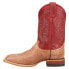Justin Boots Mclane Vintage Smooth Ostrich Embroidered Square Toe Cowboy Mens S