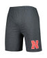ფოტო #4 პროდუქტის Men's Charcoal, White Nebraska Huskers Downfield T-shirt and Shorts Set