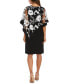 ფოტო #2 პროდუქტის Petite Floral-Embroidered Poncho Dress