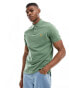 Фото #1 товара Polo Ralph Lauren icon logo pique polo slim fit in olive green