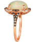 ფოტო #3 პროდუქტის Chocolatier® Neopolitan Opal (2-7/8 ct. t.w.) & Diamond (3/8 ct. t.w.) Halo Ring in 14k Rose Gold