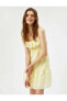 Фото #1 товара Kadın Sarı Pamuklu Dantel Elbise