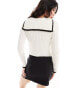 Miss Selfridge sailor collar bow detail cardigan