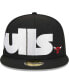Фото #4 товара Men's Black Chicago Bulls Checkerboard UV 59FIFTY Fitted Hat
