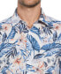 Фото #3 товара Men's Tropical Floral-Print Linen Blend Shirt