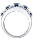 ფოტო #2 პროდუქტის Sapphire (2-5/8 ct. t.w.) & Diamond (1/6 ct. t.w.) Ring in 14k White Gold