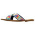 Фото #4 товара TOMS Viv Geometric Flat Womens Blue, Multi Casual Sandals 10011773