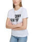 Фото #2 товара Women's Sliced Logo Print T-Shirt