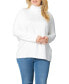 Фото #4 товара Women's Plus Size Paris Turtleneck Tunic Sweater