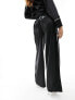 Фото #7 товара ASOS DESIGN satin pyjama trouser co-ord with piping detail in black