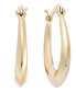 ფოტო #1 პროდუქტის Giani Bernini Small 18k Gold over Sterling Silver Tapered Hoop Earrings, 1"