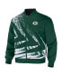 Фото #3 товара Men's NFL X Staple Hunter Green Green Bay Packers Embroidered Reversable Nylon Jacket