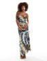 ASOS DESIGN beaded strappy maxi dress in tie dye print