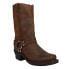Фото #2 товара Durango Harness Square Toe Pull On Cowboy Womens Brown Casual Boots RD594