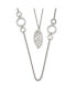 Leaf Pendant on 25.5 inch Double Strand Cable Chain Necklace