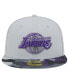 Фото #4 товара Men's Gray Los Angeles Lakers Active Color Camo Visor 59FIFTY Fitted Hat